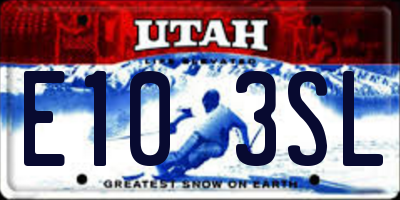 UT license plate E103SL