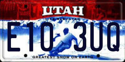 UT license plate E103UQ