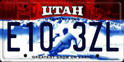 UT license plate E103ZL