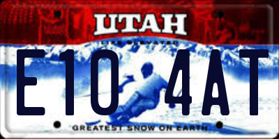 UT license plate E104AT