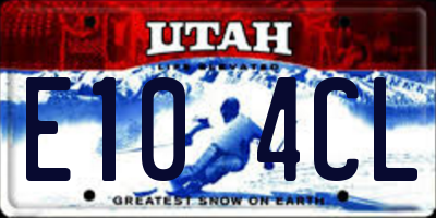 UT license plate E104CL