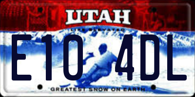 UT license plate E104DL
