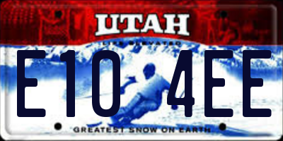 UT license plate E104EE
