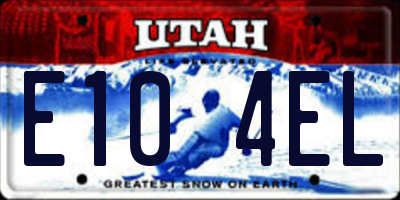 UT license plate E104EL