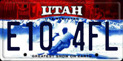 UT license plate E104FL