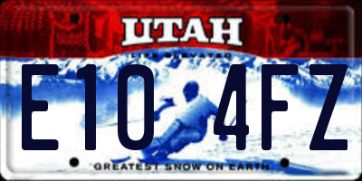 UT license plate E104FZ