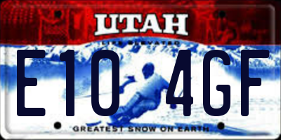 UT license plate E104GF