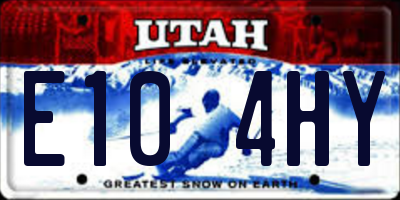 UT license plate E104HY
