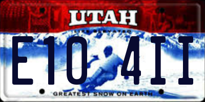 UT license plate E104II