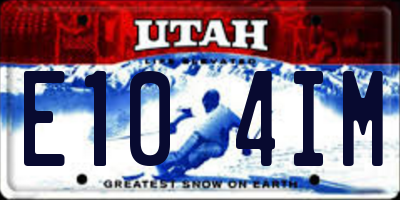 UT license plate E104IM