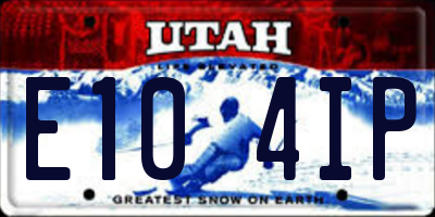 UT license plate E104IP