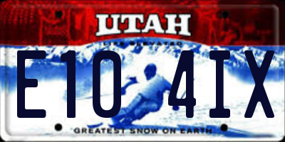 UT license plate E104IX