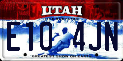 UT license plate E104JN