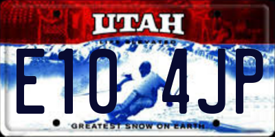 UT license plate E104JP