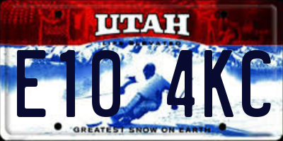 UT license plate E104KC