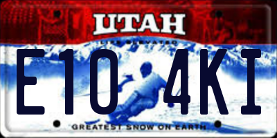 UT license plate E104KI