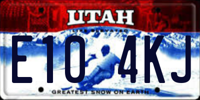 UT license plate E104KJ