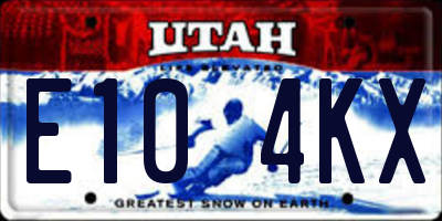 UT license plate E104KX