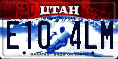 UT license plate E104LM