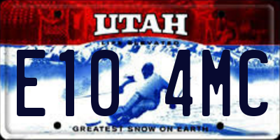 UT license plate E104MC