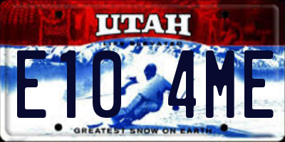 UT license plate E104ME