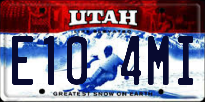 UT license plate E104MI