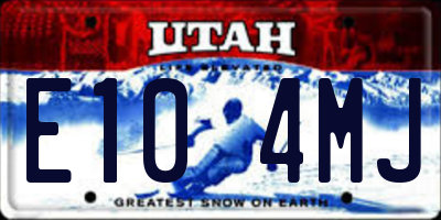 UT license plate E104MJ