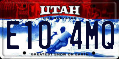 UT license plate E104MQ