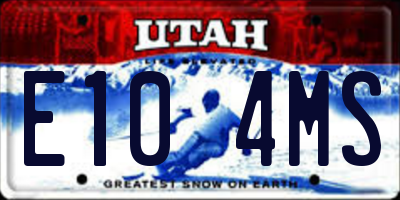 UT license plate E104MS