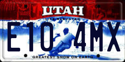 UT license plate E104MX