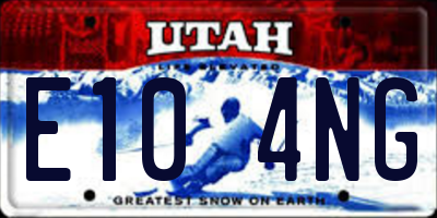 UT license plate E104NG