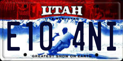 UT license plate E104NI