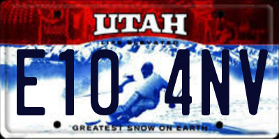 UT license plate E104NV