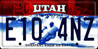 UT license plate E104NZ