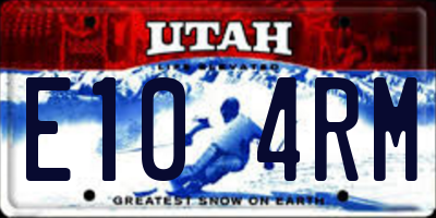 UT license plate E104RM
