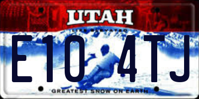 UT license plate E104TJ