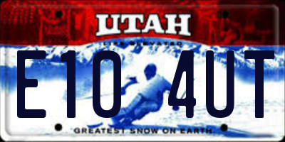 UT license plate E104UT