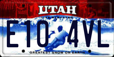 UT license plate E104VL