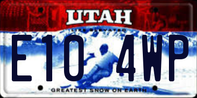 UT license plate E104WP