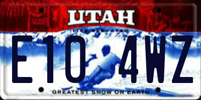 UT license plate E104WZ