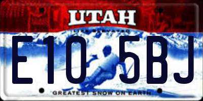 UT license plate E105BJ
