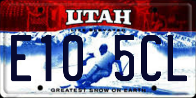 UT license plate E105CL
