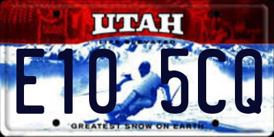 UT license plate E105CQ