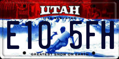 UT license plate E105FH