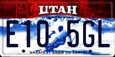 UT license plate E105GL