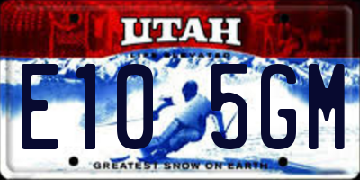 UT license plate E105GM