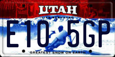 UT license plate E105GP