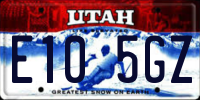 UT license plate E105GZ