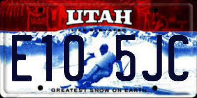 UT license plate E105JC