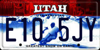 UT license plate E105JY